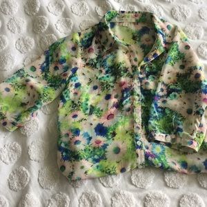 Button up floral top